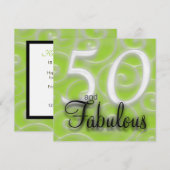 50 en geweldige Birthday Invitation Kaart (Voorkant / Achterkant)