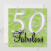 50 en geweldige Birthday Invitation Kaart (Voorkant)