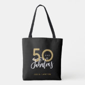 50 en geweldige moderne, stijlvolle feestdag tote bag (Achterkant)