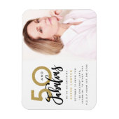 50 en geweldige uitnodiging voor verjaardagsfeestf magneet (Verticaal)