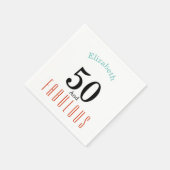 50 en geweldige verjaardagsartikelen servet (Hoek)