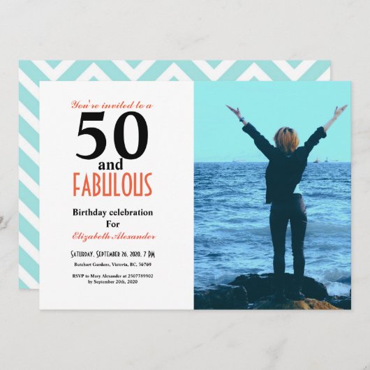 50 en geweldige verjaardagsfeestdag (Voorkant / Achterkant)