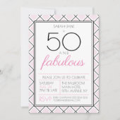 50 en geweldige verjaardagsfeestdag kaart (Voorkant)