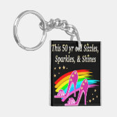 50 EN GLAMOUREUS SLEUTELHANGER (Voorkant Links)