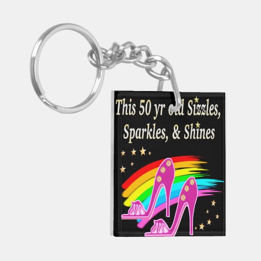 50 EN GLAMOUREUS SLEUTELHANGER (Voorkant Links)