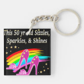 50 EN GLAMOUREUS SLEUTELHANGER (Achterkant)