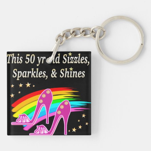 50 EN GLAMOUREUS SLEUTELHANGER (Achterkant)