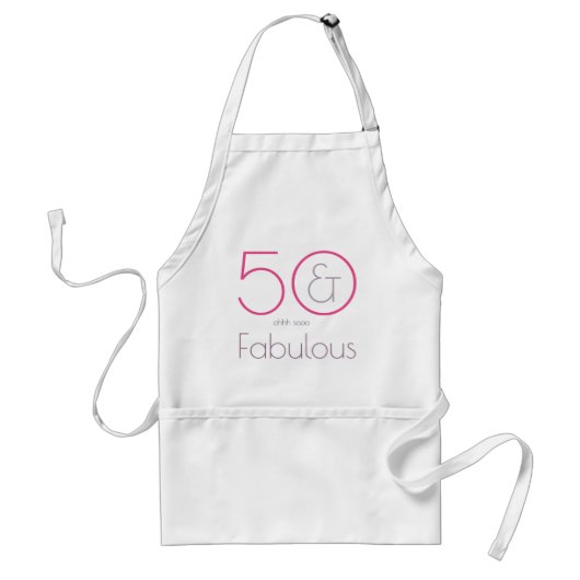 50. en het Apron van de Fabulous Birthday Standaard Schort (Voorkant)