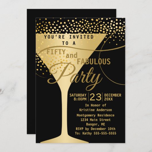 50 en het fantastische verjaardagsfeestje van cham kaart (Voorkant / Achterkant)