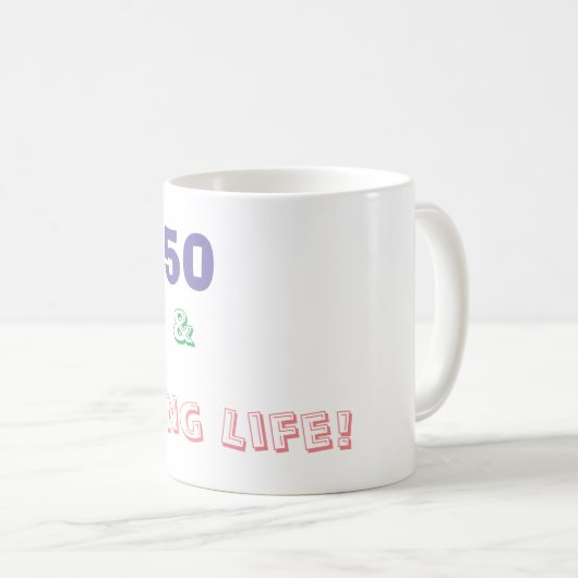 50- en levensduur koffiemok (Voorkant rechts)