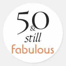 50 en nog steeds Fabulous sticker voor verjaardage