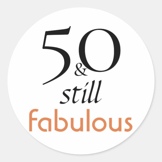 50 en nog steeds Fabulous sticker voor verjaardage (Voorkant)