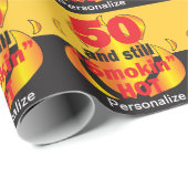 50 en nog steeds rokin Hot | 50e verjaardag Cadeaupapier (Rol Hoek)