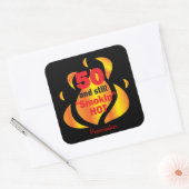 50 en nog steeds rokin Hot | 50e verjaardag Vierkante Sticker (Envelop)
