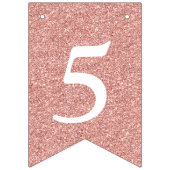 50 en onberispelijke glittery Roos Gold White Birt Vlaggetjes (Derde vlag)