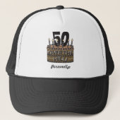 50 en Over the Hill | 50e verjaardag | DIY-naam Trucker Pet (Voorkant)