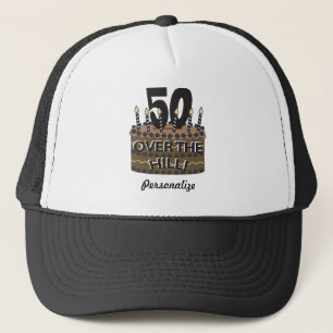 50 en Over the Hill   50e verjaardag   DIY-naam Trucker Pet