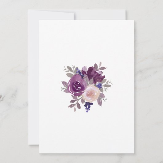 50 en Paarse bloementeelt van de Beusty Mauve Kaart (Achterkant)