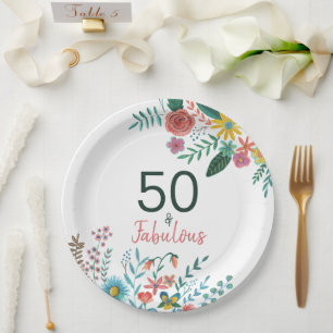 50 en prachtig elegante bloem waterverf papieren bordje