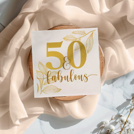 50 en prachtig gouden typografie servet