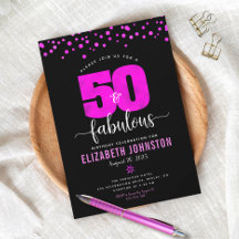 50 en prachtig verjaardag hete roze glamour stippe