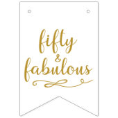 50 en prachtig wit goud vlaggetjes (Tweede vlag)