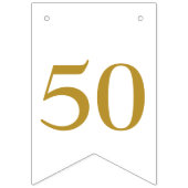 50 en prachtig wit goud vlaggetjes (Eerste vlag)