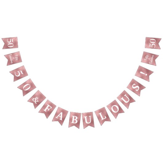 50 en prachtige Rozen gouden bontvlaggen Vlaggetjes (Alle)