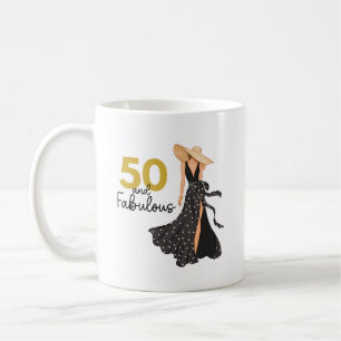 50 en prachtige zwart-gouden Mok