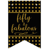 50 en prachtige zwart gouden Stippen Vlaggetjes (Tweede vlag)