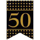 50 en prachtige zwart gouden Stippen Vlaggetjes (Eerste vlag)