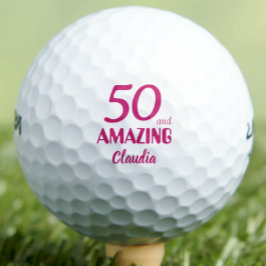 50 en verbazingwekkende golfballen 50ste verjaarda