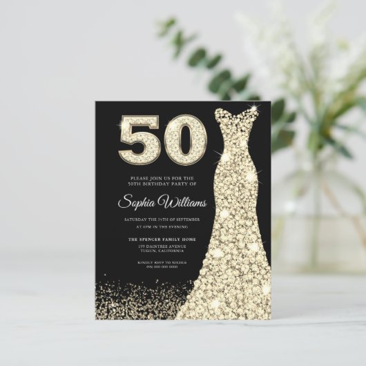 50 en verbluffend!! Begroting 50e verjaardag uitno (Staand voorkant)