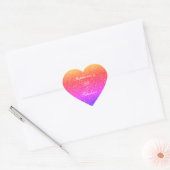 50 en verbluffend Birthday roze Paars glitter Whit Hart Sticker (Envelop)