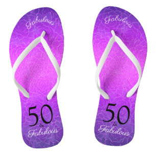 50 en verbluffend gesternte Paarse metalen Teenslippers