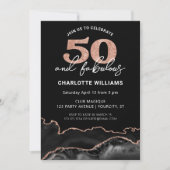 50 en verbluffend glitter Roos Gold 50e verjaardag Kaart (Voorkant)