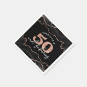 50 en verbluffend glitter Roos Gold 50e verjaardag Servet (Hoek)