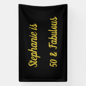 50 en verbluffend gouden gouden gouden gouden goud spandoek (Verticaal)