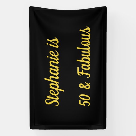 50 en verbluffend gouden gouden gouden gouden goud spandoek (Verticaal)