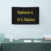 50 en verbluffend gouden gouden gouden gouden goud spandoek (Beurs)