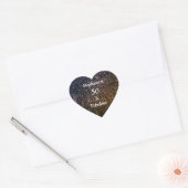 50 en verbluffend goudglitter (gouden gouden goude hart sticker (Envelop)