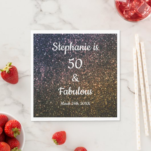 50 en verbluffend goudglitter (gouden gouden goude servet (Insitu)