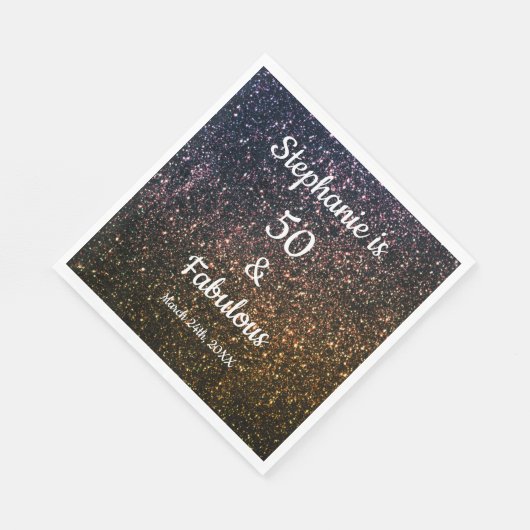 50 en verbluffend goudglitter (gouden gouden goude servet (Hoek)