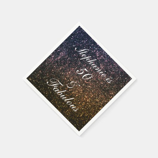 50 en verbluffend goudglitter (gouden gouden goude servet (Hoek)