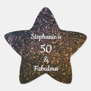 50 en verbluffend goudglitter (gouden gouden goude ster sticker