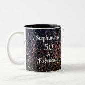 50 en verbluffend goudglitter (gouden gouden goude tweekleurige koffiemok (Links)