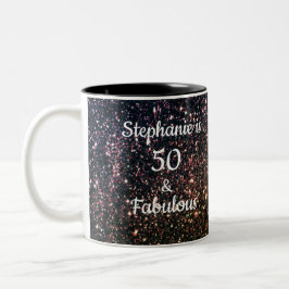 50 en verbluffend goudglitter (gouden gouden goude tweekleurige koffiemok
