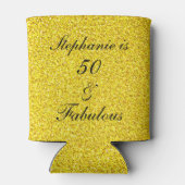 50 en verbluffend goudglittercadeautje met gouden blikjeskoeler (Achterkant)