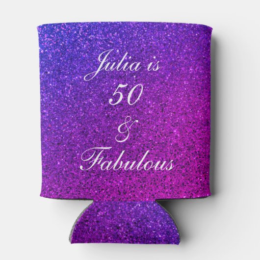 50 en verbluffend Paars bruinglitter ombre Blikjeskoeler (Achterkant)