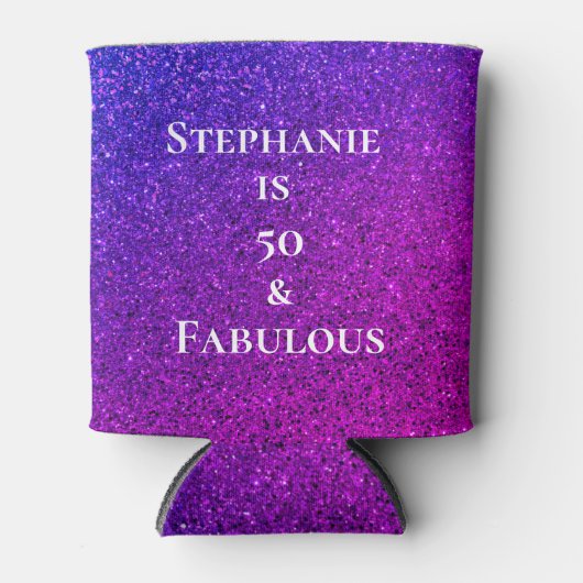 50. en verbluffend Paars glitter 2023 Blikjeskoeler (Voorkant)